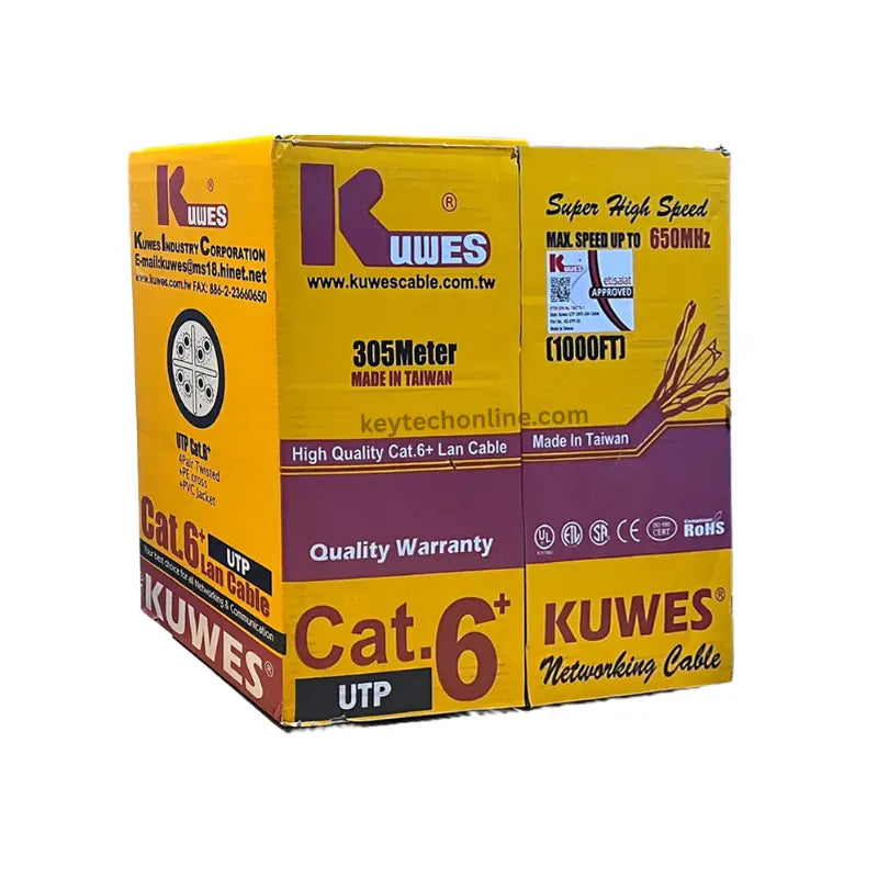 KUWES CAT6+ 23AWG CABLE ROLL 305 MTR
