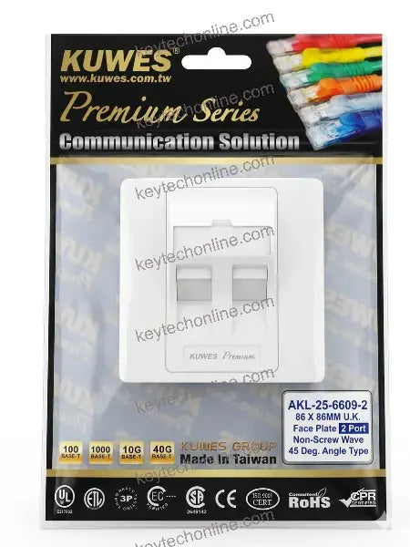KUWES FACEPLATE PREMIUM DUAL ANGLE WITHOUT MODULE AKL-25-6609-2