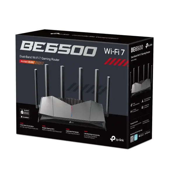 TP-LINK ARCHER GE400-BE6500 DUAL-BAND WI-FI 7 GAMING ROUTER