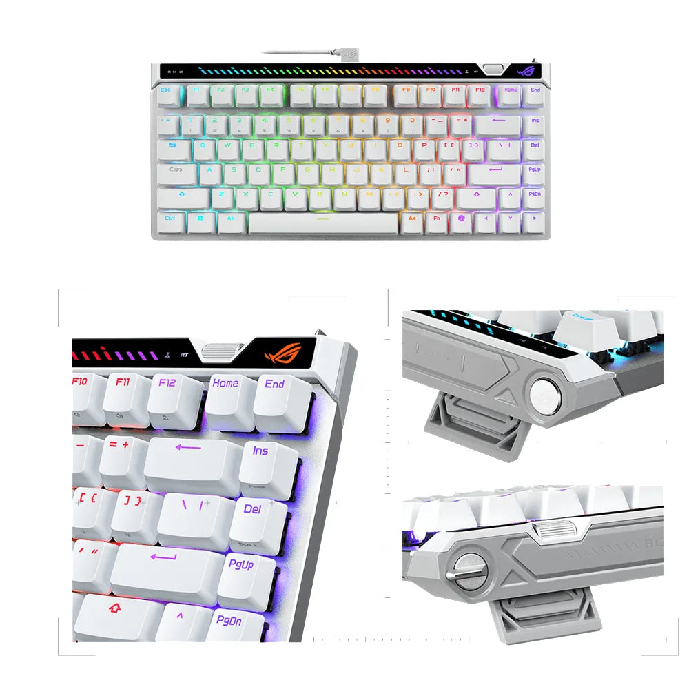 ASUS M705 ROG FALCHION ACE 75HE-WHITE 75%WIRED ANALOG GAMING KEYBOARD MAGNETIC SWITCH (ARABIC/ENGLISH)