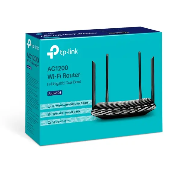 TP-LINK ARCHER C6 AC1200 WIRELESS DUAL-BAND GIGABIT ROUTER