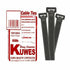 رباط كابلات كويز KSGT-250TC عدد 100 قطعة في كل عبوة أبيض/أسود
