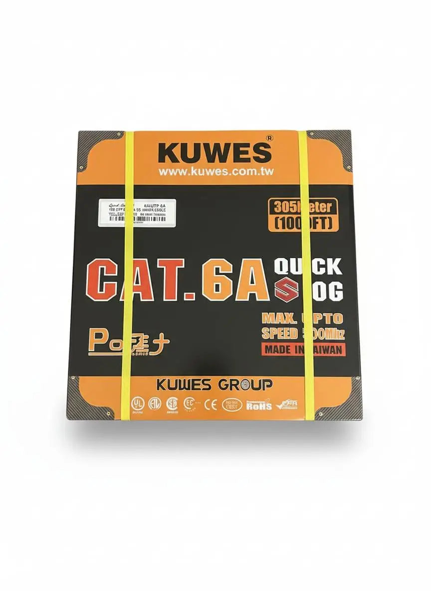 KUWES CAT6A OUTDOOR F/UTP 10G QUICK SOLID CABLE ROLL 305 MTR