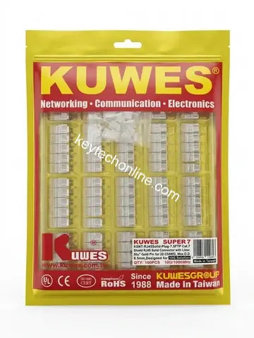 KUWES CAT7 METAL CONNECTOR 10G 1000Mhz KSNT-RJ45 SOLID-PLUG-7 (100PCS)