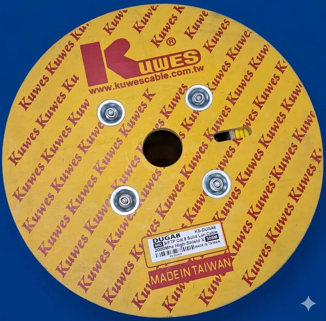 KUWES CAT8 KS-DUGA8 S/FTP HIGH SHIELD X 40G CABLE ROLL 305MTR