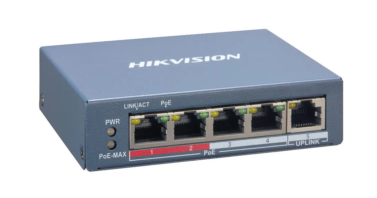 HIKVISION 5PORT 10/100 MANAGED FAST ETHERNET SMART POE SWITCH (DS-3E1105P-EI/M)