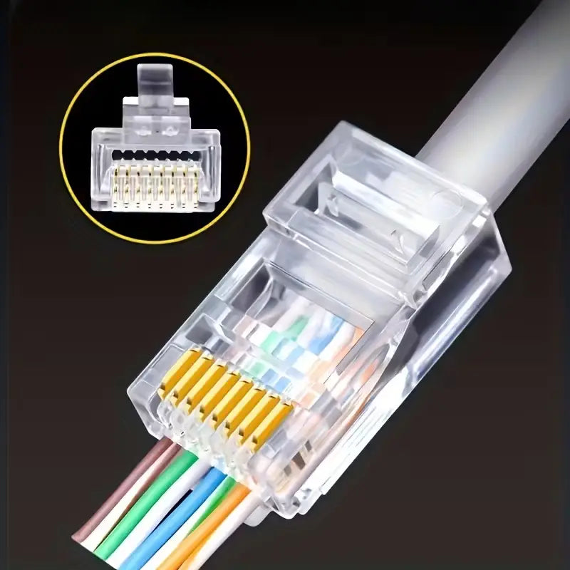 KUWES RJ45 CAT6 EZ108-C6B-UTP PASS THROUGH CONNECTOR PACK OF 25