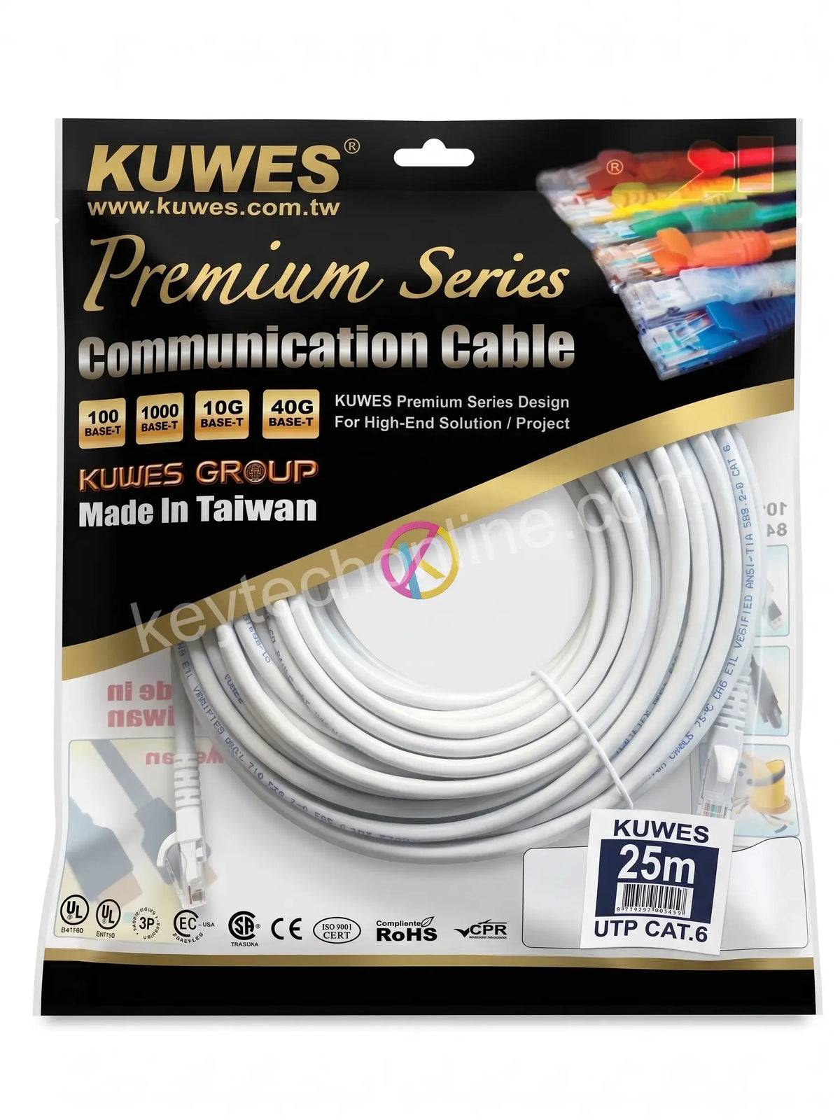 KUWES PATCH CORD CAT6+ UTP 25MTR