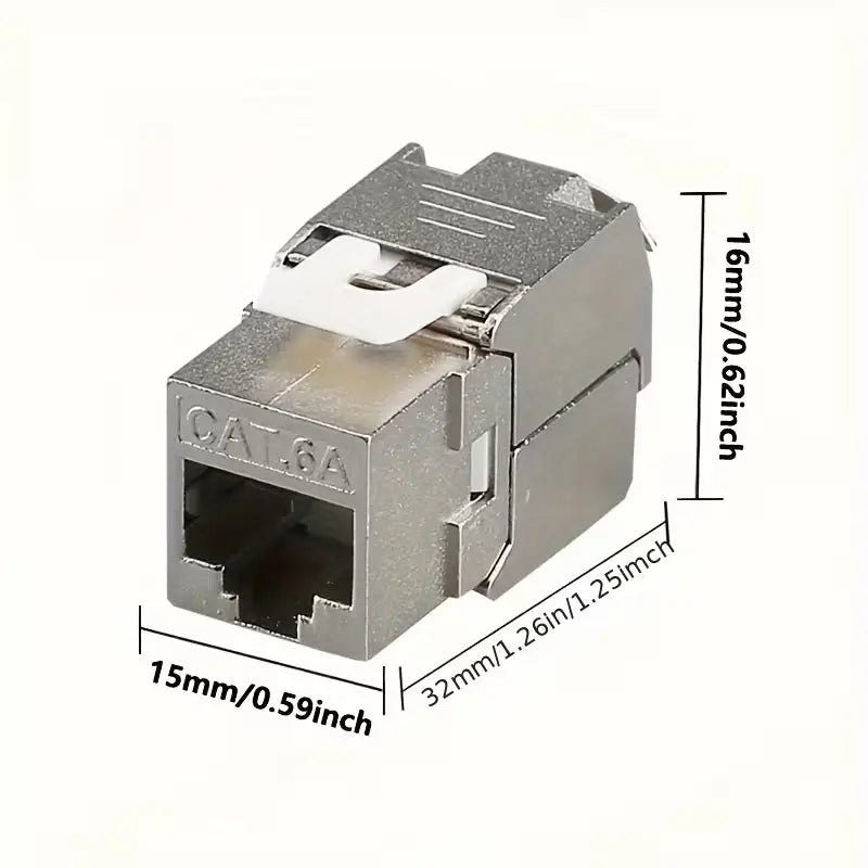 KUWES CAT6A STP 10G KEYSTONE JACK TOOL-LESS MODULE KSNT-TLSS-ABL-C6A-S3M