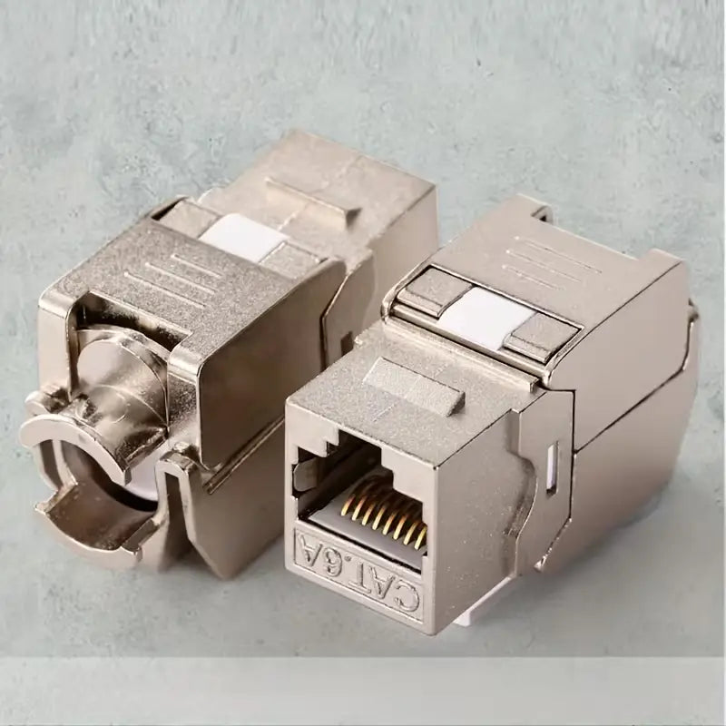 KUWES CAT6A STP 10G KEYSTONE JACK TOOL-LESS MODULE KSNT-TLSS-ABL-C6A-S3M
