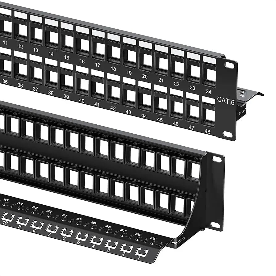 KUWES PATCH PANEL CATA UTP 48PORT WITH MODULE KSNT-48ABL-C6A
