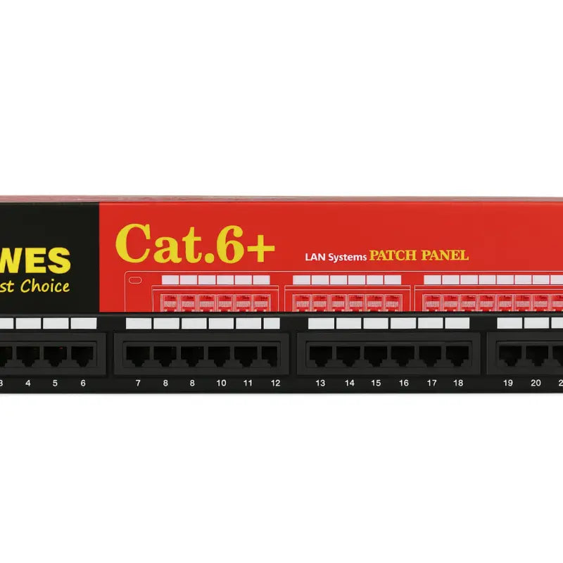 KUWES PATCH PANEL CAT6 UTP 24PORT LOADED AKS24T-KAA-C6C/BK