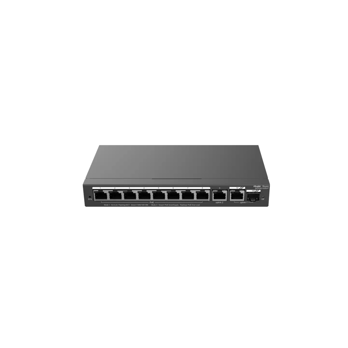 RUIJIE RG-ES210GS-P 10 PORT GIGABIT CLOUD MANAGED POE SWITCH