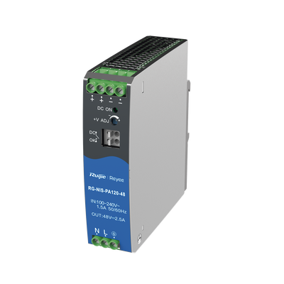 RUIJIE RG-NIS-PA120-48 INDUSTRIAL POWER SUPPLY AC/DC RAIL MOUNTABLE 120W