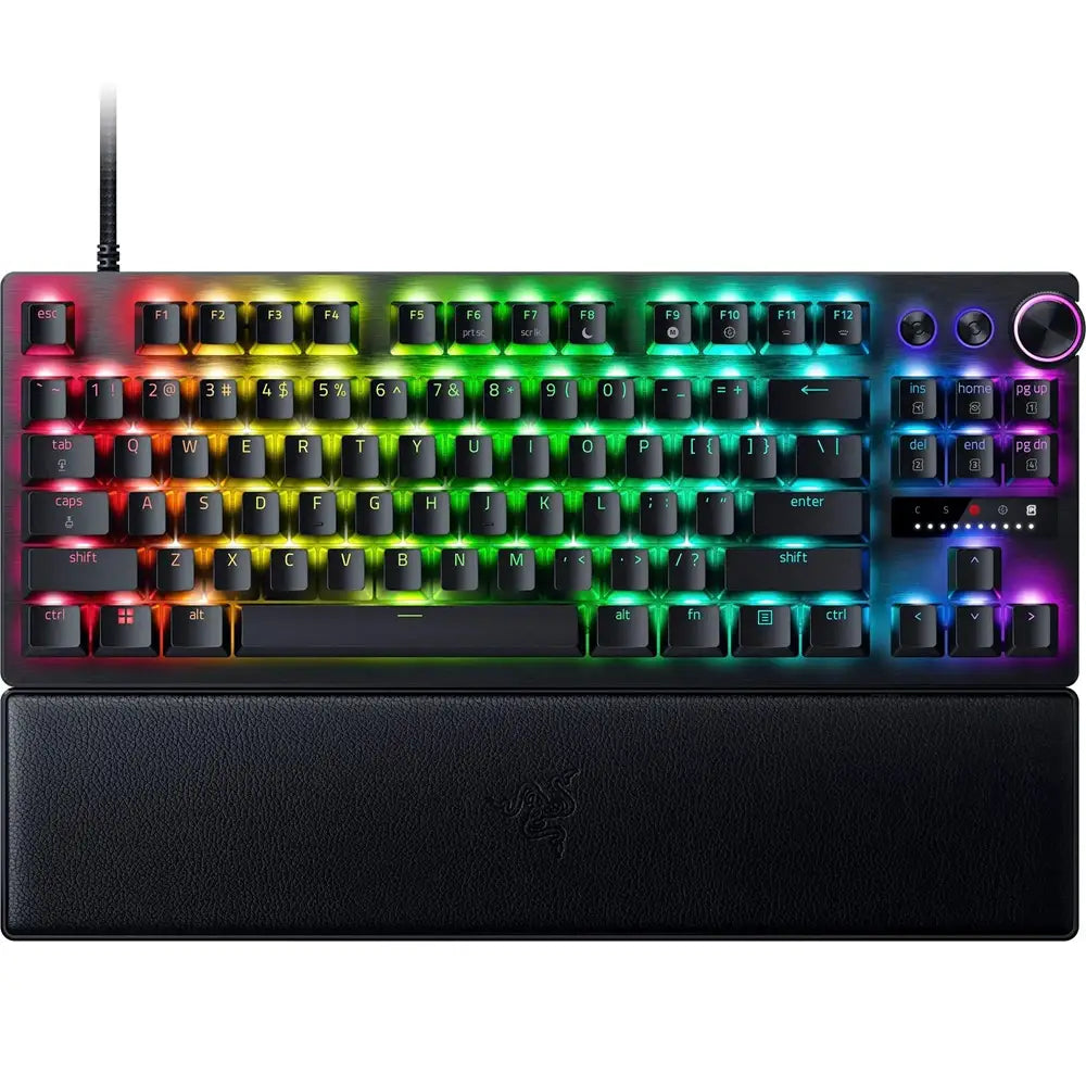 RAZER HUNTSMAN V3 PRO TENKEYLESS 8KHZ BLACK ANALOG OPTICAL ESPORTS GAMING KEYBOARD