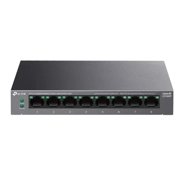 TP-LINK LS108GP 8-PORTS GIGABIT POE UNMANAGED SWITCH 62W