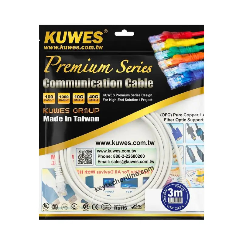 KUWES PATCH CORD CAT6+ UTP 3MTR