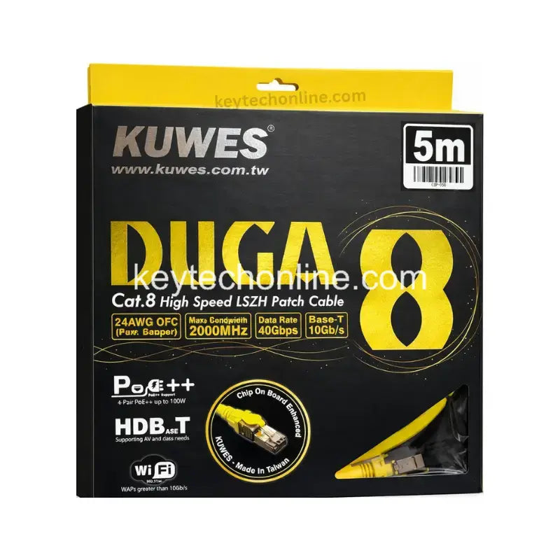 KUWES CAT8 S/FTP 40G HIGH SPEED PATCH CORD 5MTR