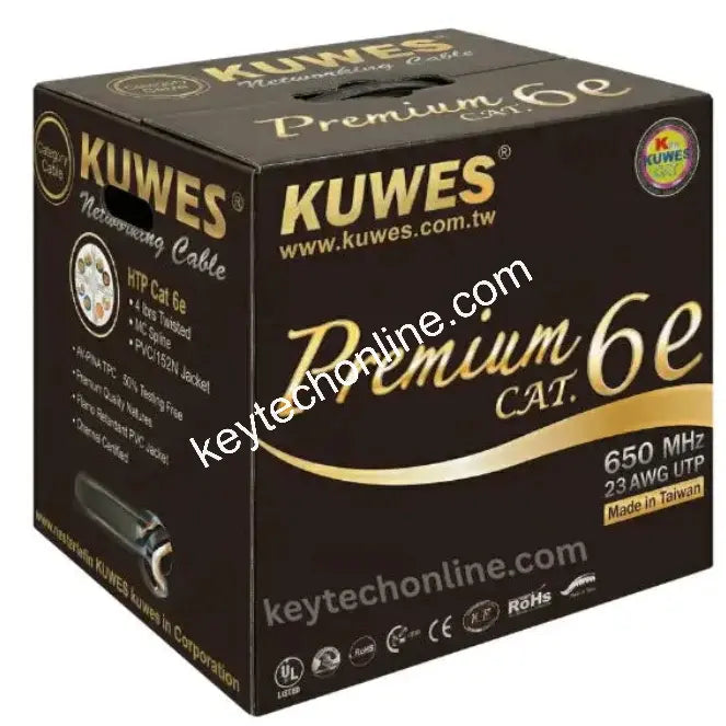 KUWES CAT6E PREMIUM 23AWG UTP CABLE ROLL 305 MTRS.